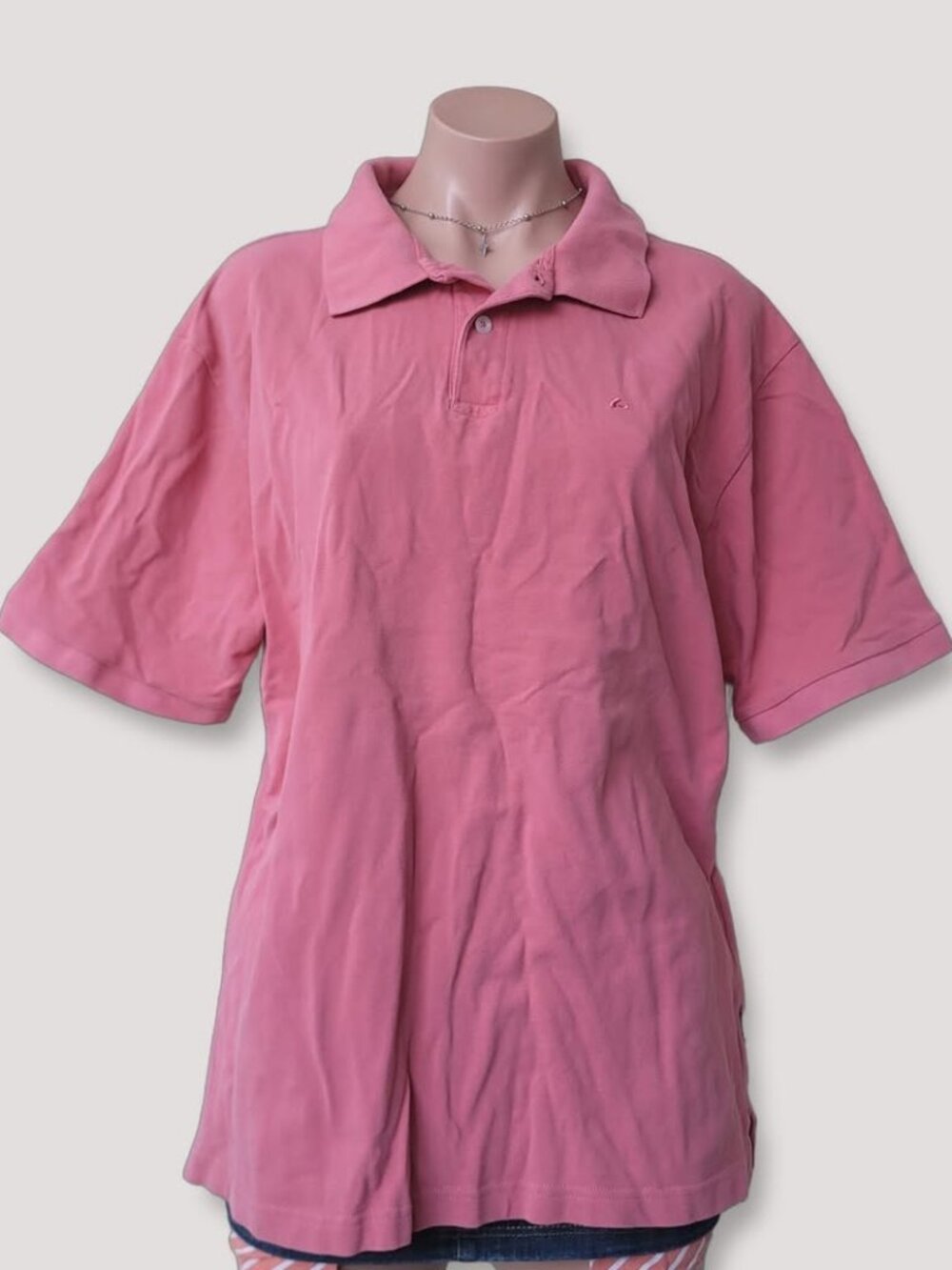 90s Angela Litrico Magenta Oversized Polo Shirt Cotton XXL